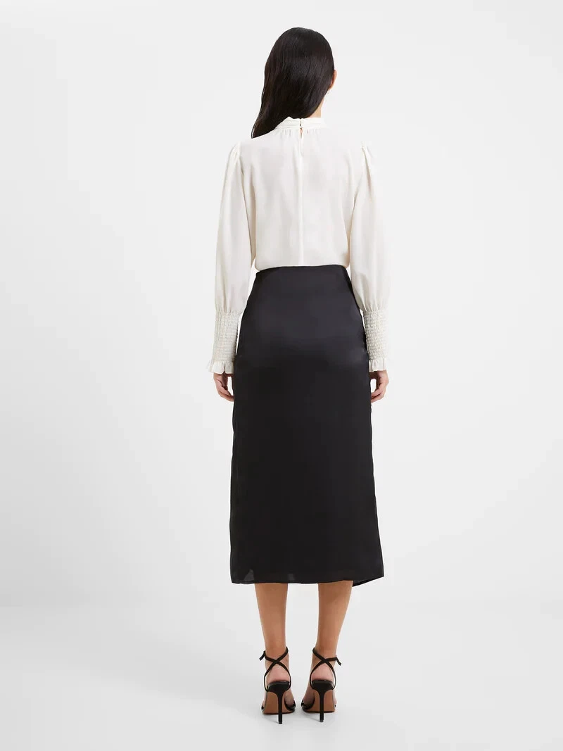 French connection black satin clearance skirt