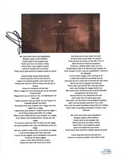 August Alsina Signed Autographed Grindin Song Lyric Sheet Rapper ACOA COA