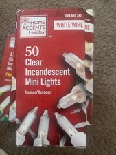 Home Accents 50 Mini Incandescent Light Tring Clear Holiday Christmas Decoration