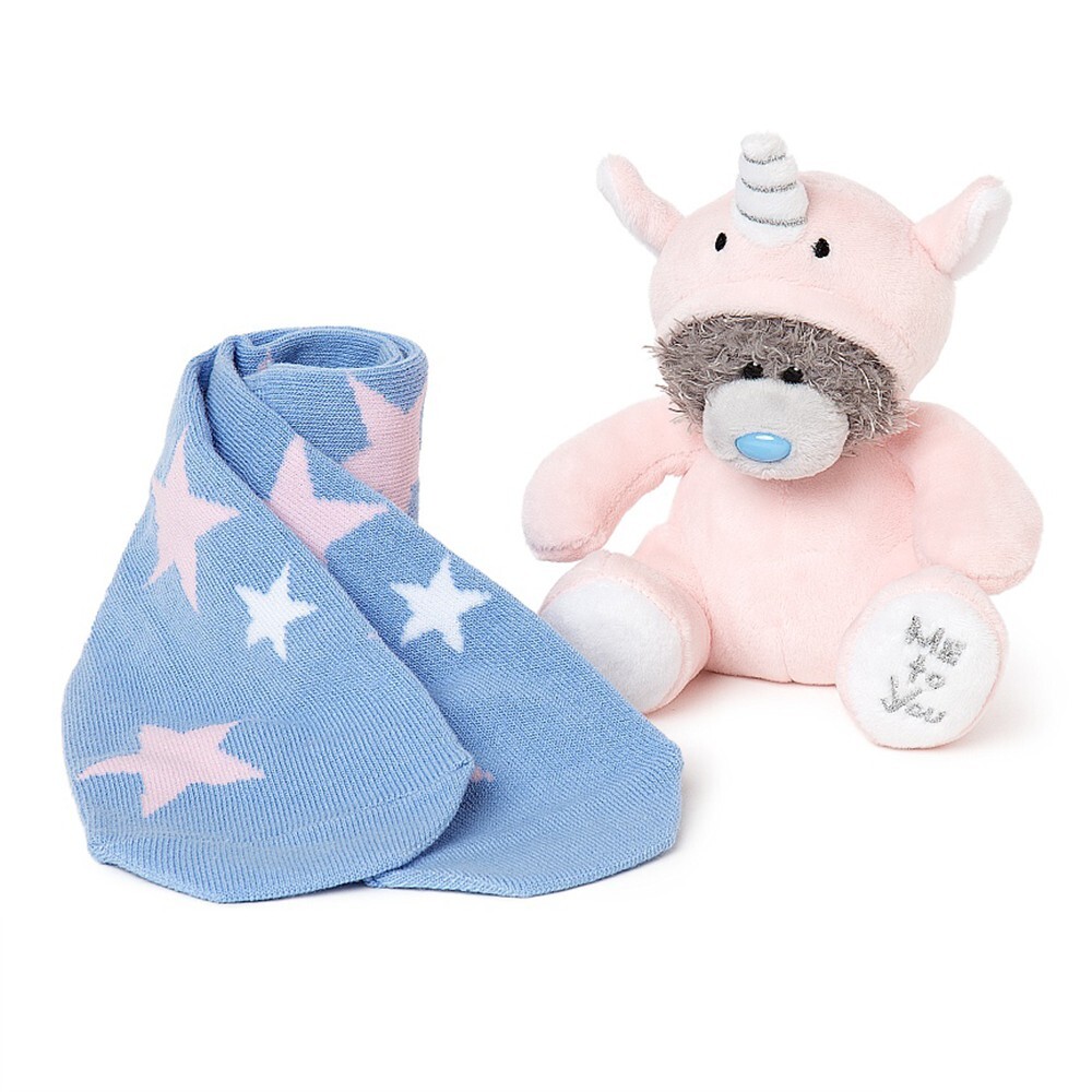 Me To You Tatty Teddy Collectors 6"" Plush Unicorn Bear & Socks Gift Set