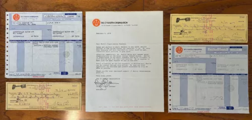 1979 Martin Correspondence Letter Invoices D18 HD28 D35 Guitar Vintage Ephemera