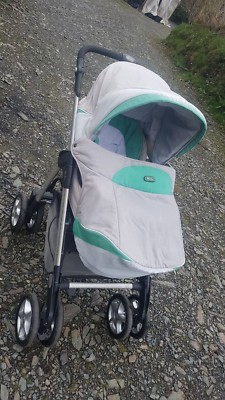 grey silver cross stroller