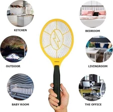 Rechargeable Electric Fly Swatter Bug Zapper Insect Killer Smacker Pest Wacker