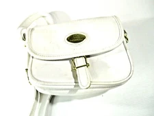 C.C Collection White Ladies Shoulder Bag  Adjustable Strap Click Shut 16 cm Tall