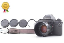   MINT w/ Hood  Canon New F-1 SLR Camera NFD 50mm F1.4 Lens AE Finder From Japan