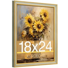 KSROECUD 18x24 Picture Frame, HD Real Glass Ornate Vintage 18x24 Photo Frame