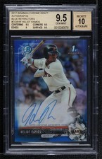 2017 Bowman Draft Chrome Pick Blue Refractor /150 Heliot Ramos BGS 9.5 Auto 5d9