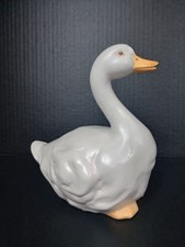 Vintage Ceramic 1980s 8 inch tall duck figurine unmarked