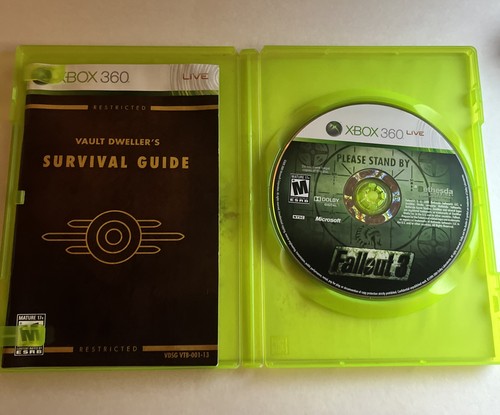 Fallout 3 (Microsoft Xbox 360, 2008) CIB W/manual. Tested. Ships Fast! - Picture 3 of 7
