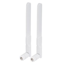 1Pair 8dBi 2.4G 5.8G Dual Band WiFi RP-SMA White Antenna for IP Camera Router h