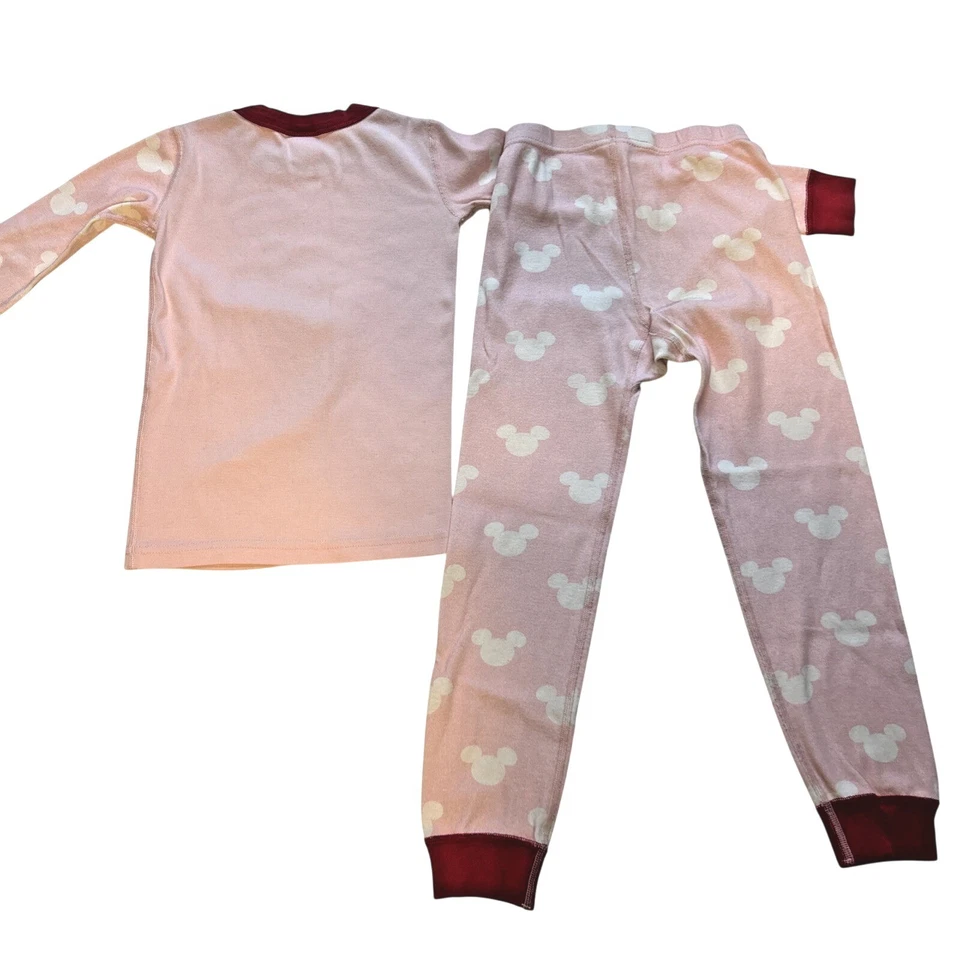 Hanna Andersson Disney Minnie Mouse Pijama Navidad Santa Rosa Rojo Talla 6-7 Foto 3 de 4