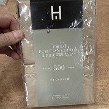Set A Two Pillowcases Hundred Percent Egyptian Cotton Size Standard 20  X 30  
