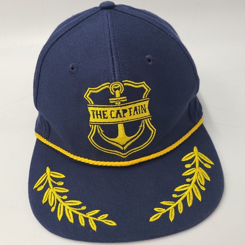 The Mad Hueys Hat Snapback Captain Blue Scrambled Eggs Rope Gold Leaves Boat Men