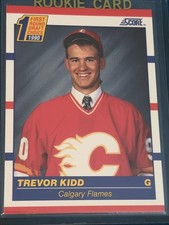 Trevor Kidd Rookie #438 1990 Score Calgary Flames Hockey Card NHL NM