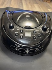 Onn Portable Stereo AM/FM CD Boombox AUX Tested Works AC Battery Radio