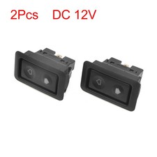 Universal 6 Pin Car Door Window Power Electric Control Switch Black Pack of 2