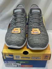 Skechers Women's Slip-ins Summits Dazzling Haze Gray Multi Sneakers Wide 9