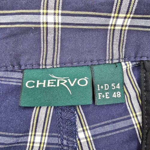 Chervo Plaid Golf Pants Flat Front Blue White Yellow Checkered Mens 36x33 - Picture 11 of 19