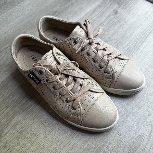 Frankie4 Nat II Leather Tennis Casual Shoes Women Pink 8.5 Perforated Ortho