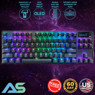 SteelSeries Apex Pro TKL HyperMagnetic Rapid Tap RGB Wireless Gaming Keyboard  