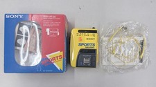 Vintage Sony Walkman SPORTS Cassette Player Radio WM-AF58 W/ Box And Headphones