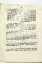 Seltenes Dokument Wirtschaft-Politik Nennwert des Goldes Bordeaux 1785