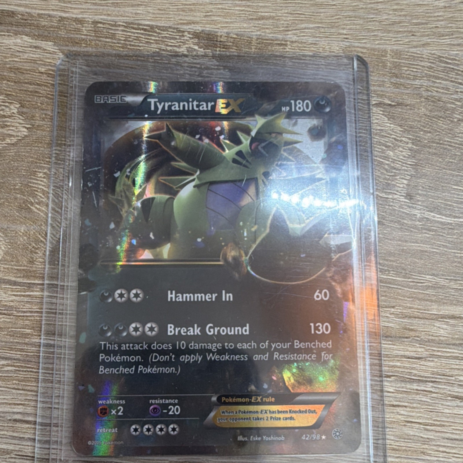 The Pokemon Company Tyranitar EX XY Ancient Origins 42/98 Ultra Rare Holo 180 HP