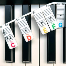 Piano Note Strips with Solfege Do Re Mi  , Fit 88/76 Key Piano Keyboard Learnin