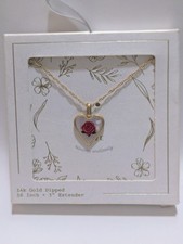 14K Gold Plated Heart Rose Pendant Necklace - a New Day