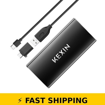 KEXIN 256GB USB 3.1 Portable SSD - Up to 500MB/s Speed