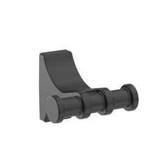 BH36050MB Matte Black Double Robe Hook 215/16 Inch Length Davenport Hardware