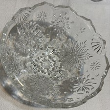 Mikasa Snowflake Pattern Footed Crystal Candy/Nut Bowl — listing 2