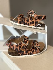 Toddler Reagan Footbed Sandals Brown Leopard Print - Cat  Jack - 5C NEW