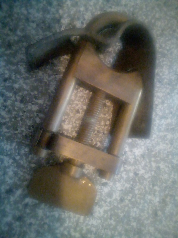 Vintage Desco Dive Suit Brass Clamp, Has Name And Number,Leather Protector 