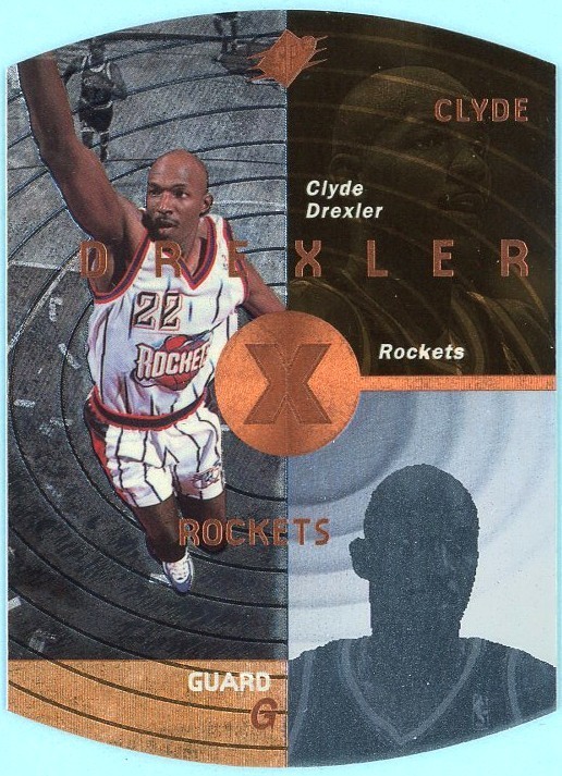 CLYDE DREXLER 1997-98 SPX #16 BRONZE Die-Cut