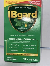 IBgard Abdominal Comfort Peppermint Oil 180 mg (12 Caps) EXP: 2/26 FREE SHIPPING
