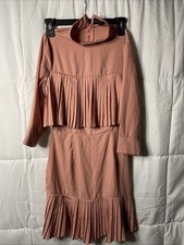 Pretty Little Thing Pink Womans Dress Size 4 Longsleeve