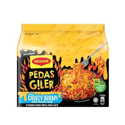 Maggi Crazy Hot with Cheese / Pedas Giler Cheesy Berapi 73g x 5 Packs (Halal)