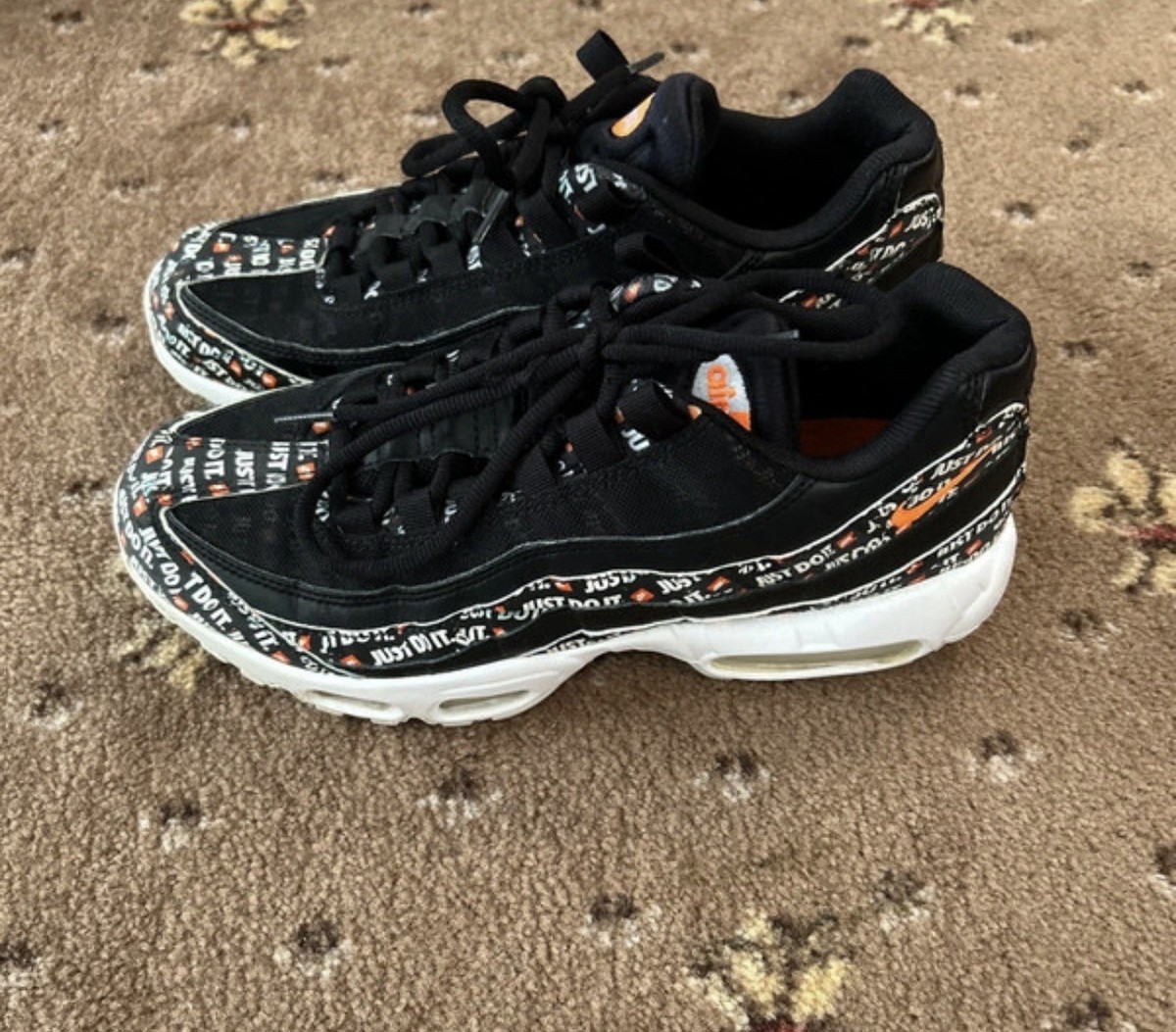Nike Air Max 95 Just Do It Pack Black Size EU39 White Orange And