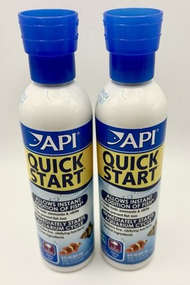 2x API QUICK START Freshwater and Saltwater Aquarium Nitrifying Bacteria 8 Oz Ea