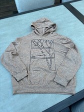 Youth 10 khaki Heather Hoodie with tree print. Excellent condition light hoodie
