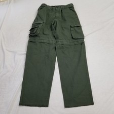 Boy Scouts of America Pants Youth 14 Green Switchback Convertible Uniform Cargo