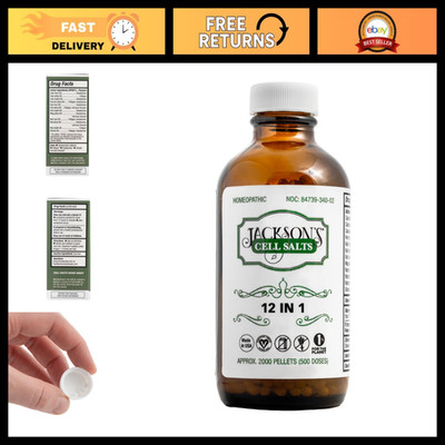 12-in-1 Cell Salt Combo - Vegan, Lactose-Free, 6X Potency, 2000 Count, USA Made