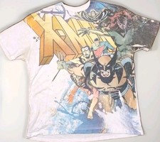 2009 X-MEN T Shirt Mens Size XL Marvel Comics Wolverine Hulk Graphic Cartoon VTG