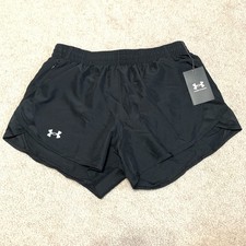 Under Armour Flyby 3  Black Lined Athletic Shorts Women  s Size S New