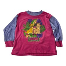 Vintage 90s Disney The Lion King Simba Nala Sainsbury s Kids Shirt Age 2
