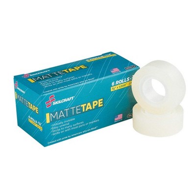 ABILITY ONE 7510-01-580-6226 Office Tape,83 ft,3/4 in,2.1 mil,PK6 56KE29
