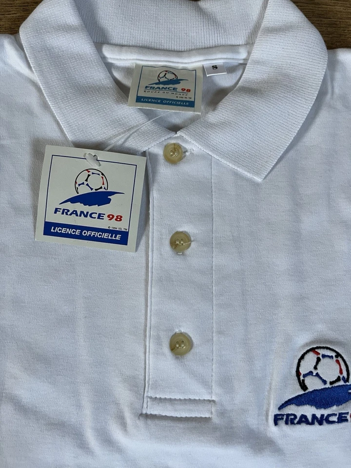 Lot De 2 Polo De L’équipe De France A La Coupe Du Monde 1998 Neuf - Photo 4/4