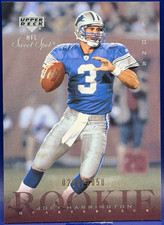 Joey Harrington 2002 Upper Deck Sweet Spot #92 Rookie Card RC /1050. rookie card picture