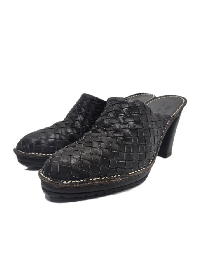 Donald J Pliner Sport Italia Cuero Mules Tacones Marrón Oscuro Mujer Talla 8 Foto 2 de 4